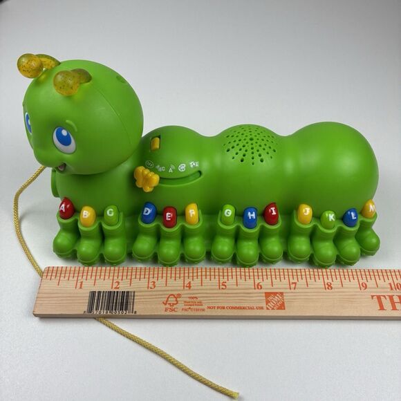 Vintage 2007 Leap Frog Alphabet Pal Green Caterpillar Tested Working - Picture 4 of 5